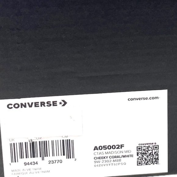 Converse Chuck Taylor All Star Madison Mid Sneakers Women's Coral Canvas A05002F - Picture 8 of 9